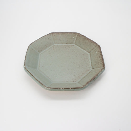 壽山窯｜angle系列小皿 - 灰綠 日本美濃燒(11cm)