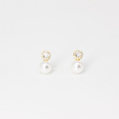 925法式浪漫鑽石珍珠耳環